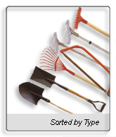 128 Gravel Rake＆Garden Tools Set＆Digging Fork＆Shovel＆Lopping Saw